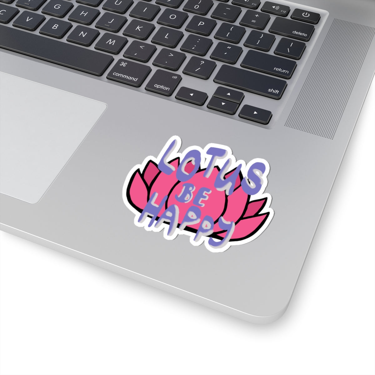 Lotus Be Happy Whimsical Kiss-Cut Sticker