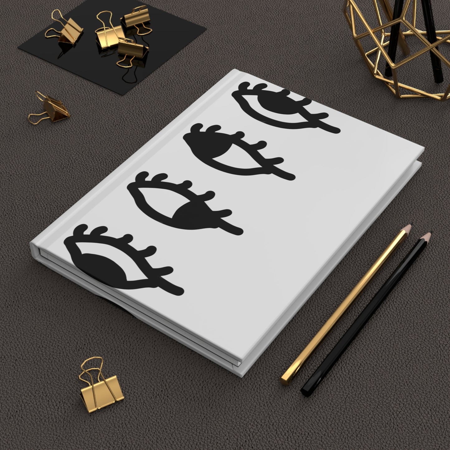All Eyes on You Minimalist Monochrome Hardcover Journal (Matte)