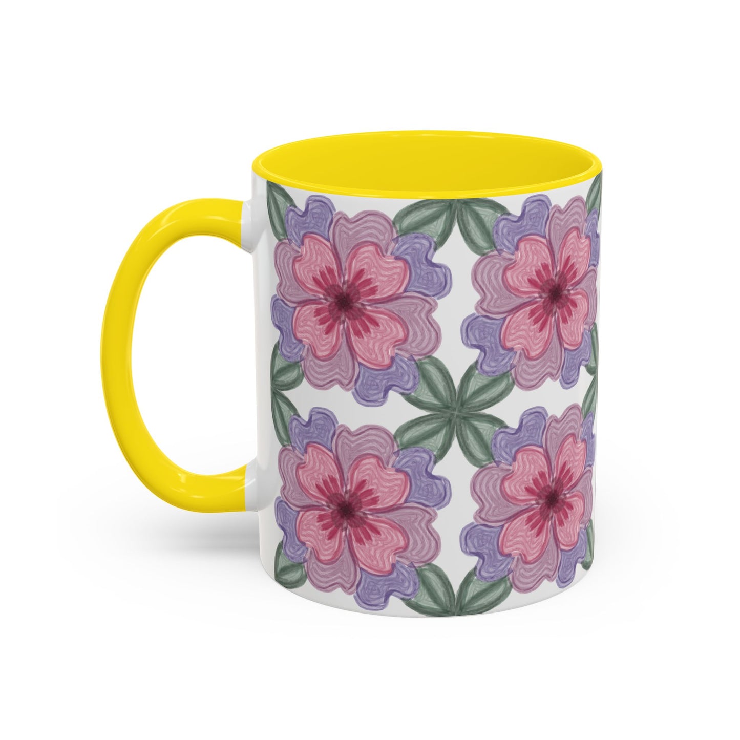 Aesthetic Floral  Ceramic Accent Mug (11oz)