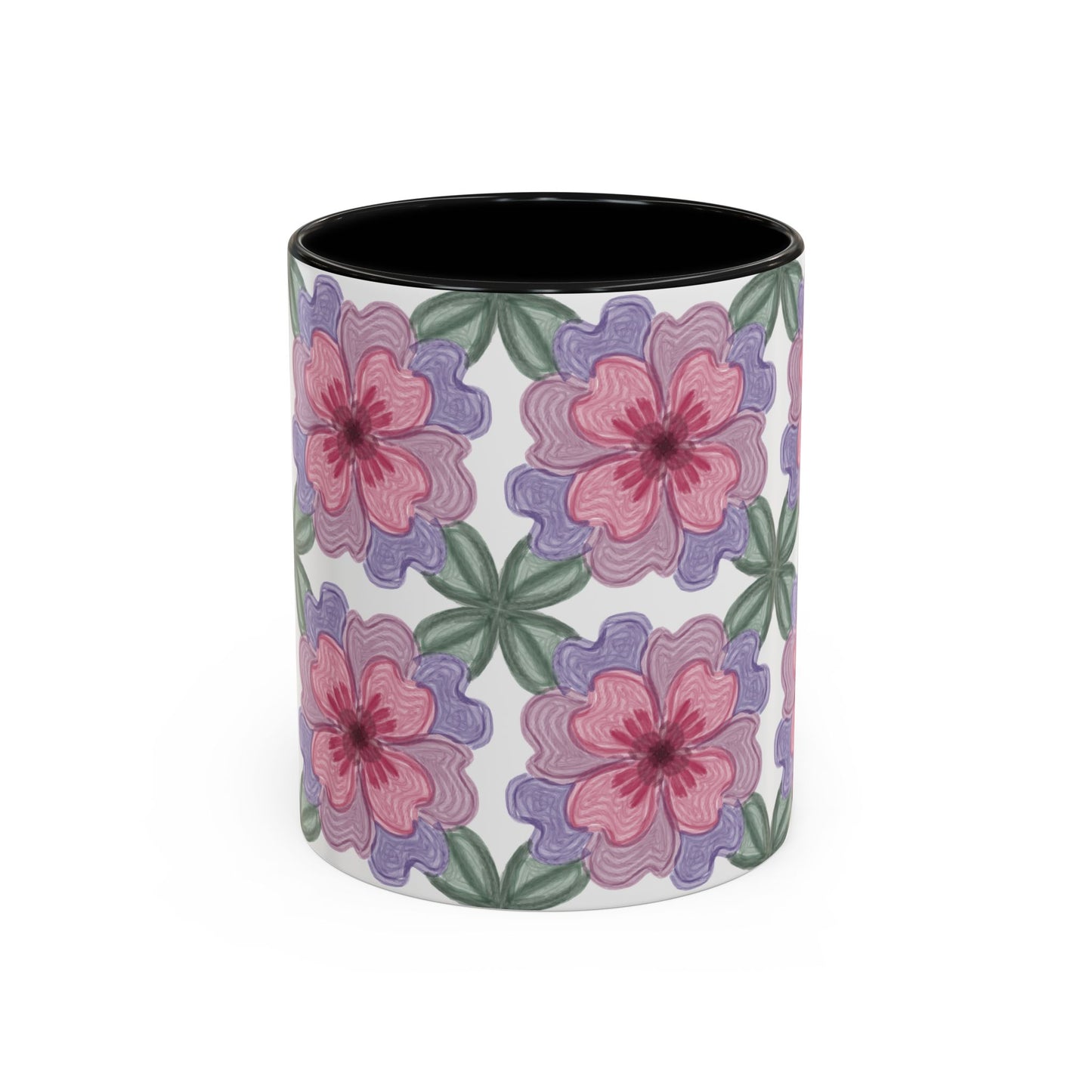 Aesthetic Floral  Ceramic Accent Mug (11oz)
