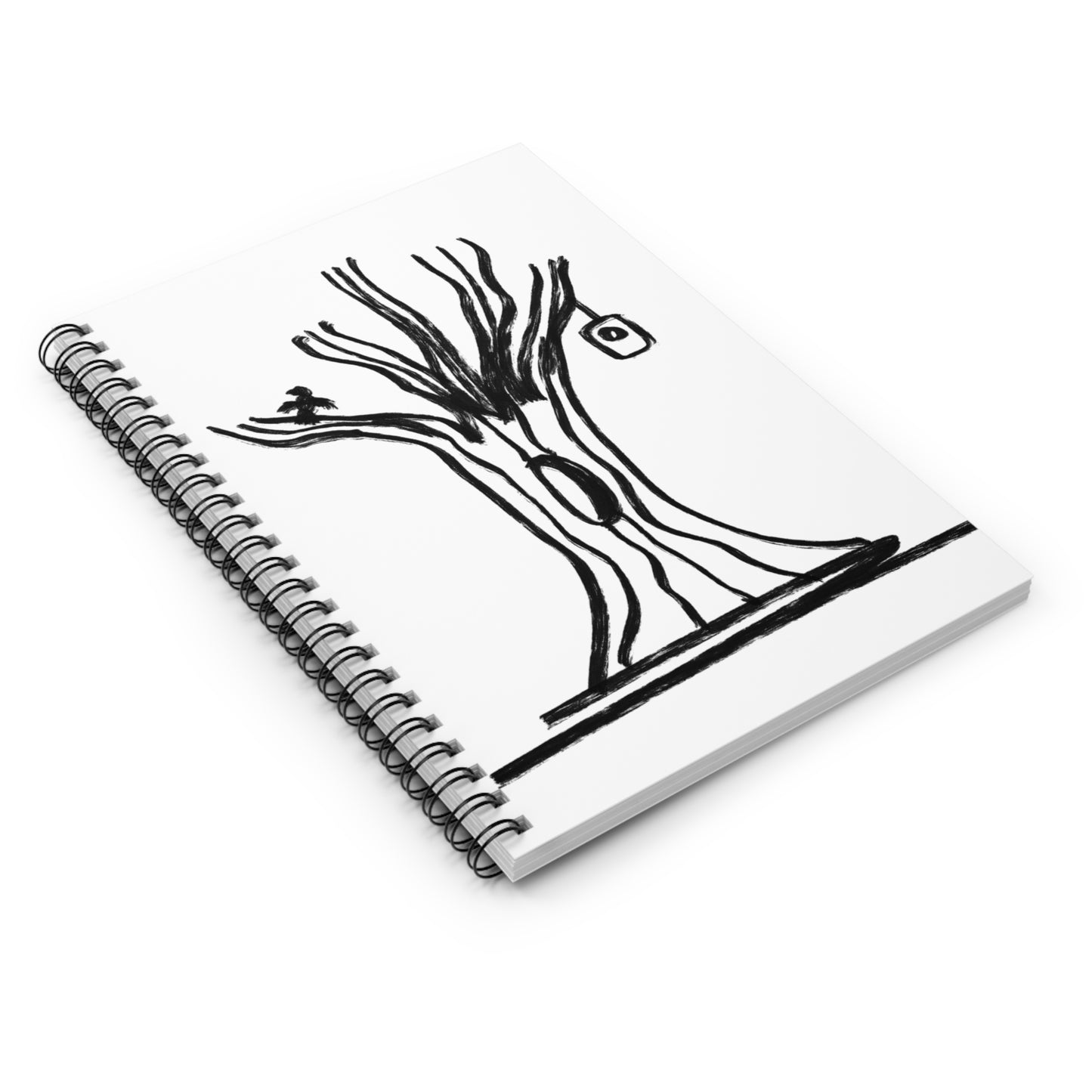 We are a Part of Nature, Monochrome Tree Spiral Notebook (Ruled Line)