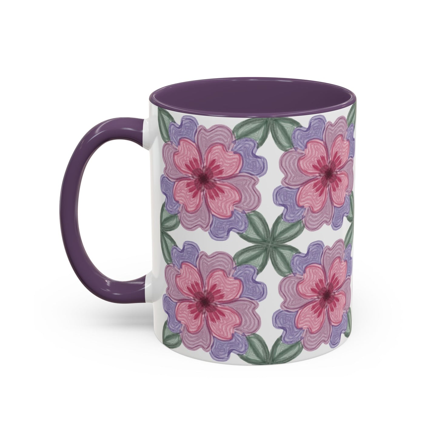 Aesthetic Floral  Ceramic Accent Mug (11oz)