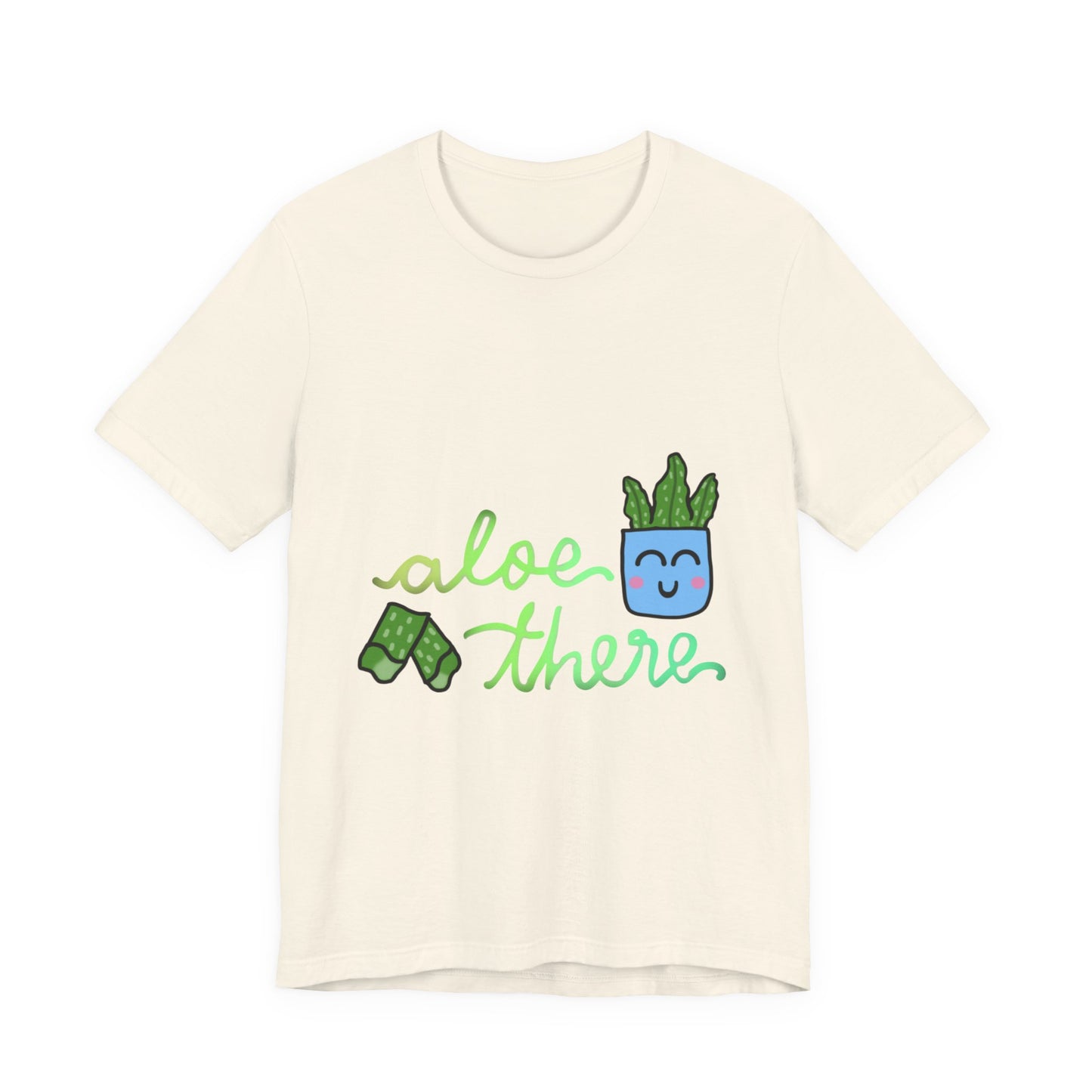 Aloe There Cute Art Print Unisex Jersey Short Sleeve Tee