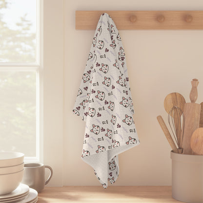 Cute Cat Pattern Microfiber Tea Towel — Cozy Kitchen Decor