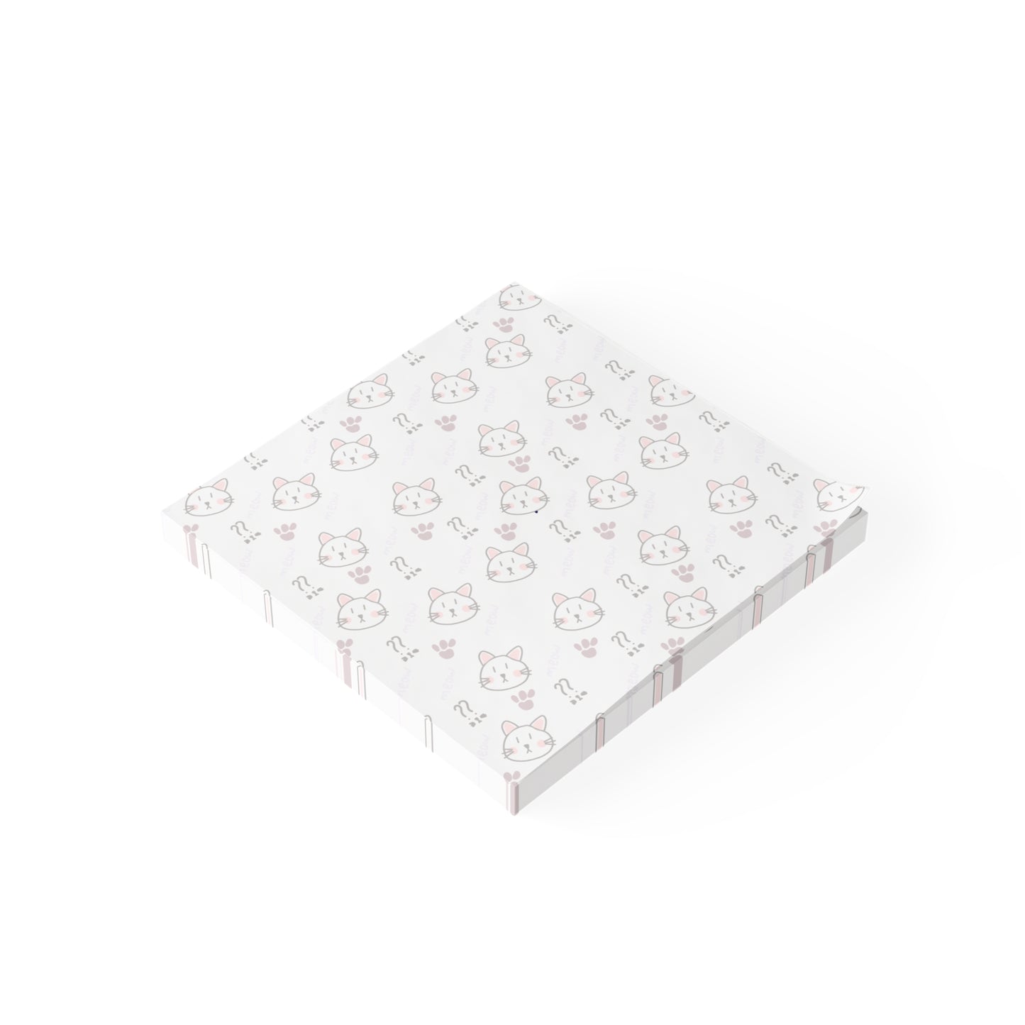 Cute Cat Pattern Post-it Note Pads — Kawaii Kitty Sticky Notes for School, Office & Planning