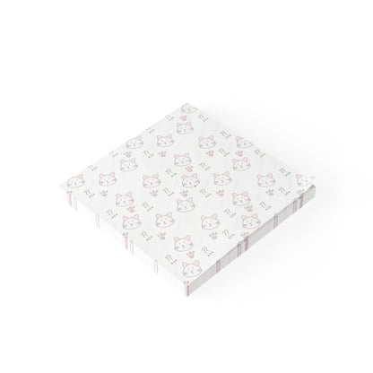 Cute Cat Pattern Post-it Note Pads — Kawaii Kitty Sticky Notes for School, Office & Planning