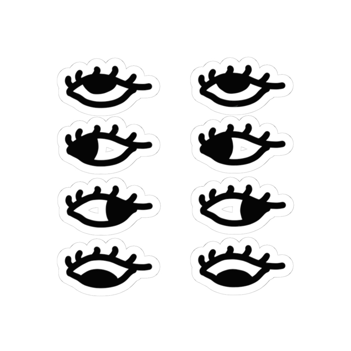 All Eyes on You Minimalist Monochrome Kiss-Cut Sticker