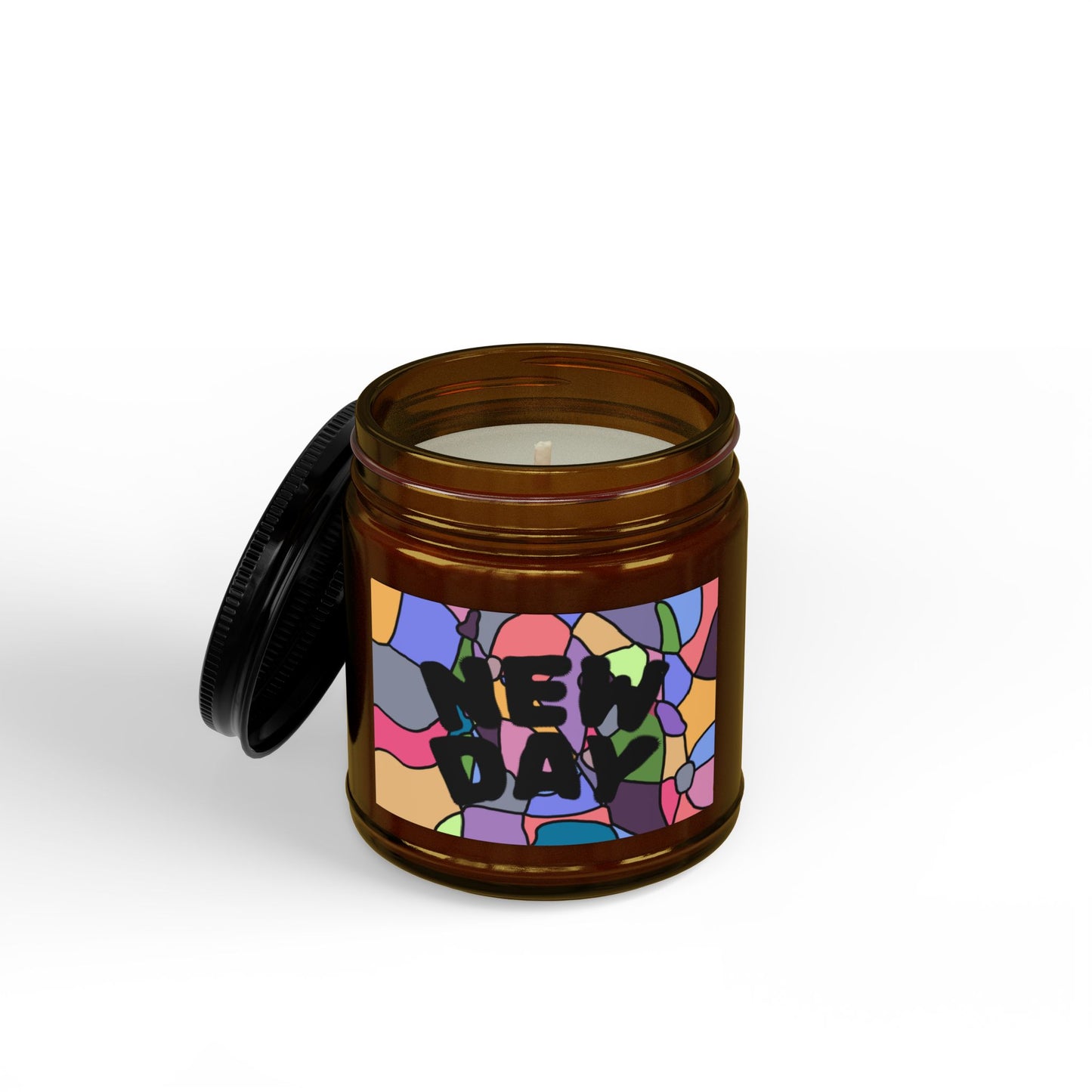 New Day Scented Jar Candle, 4oz & 9oz (Art Therapy Design 1)