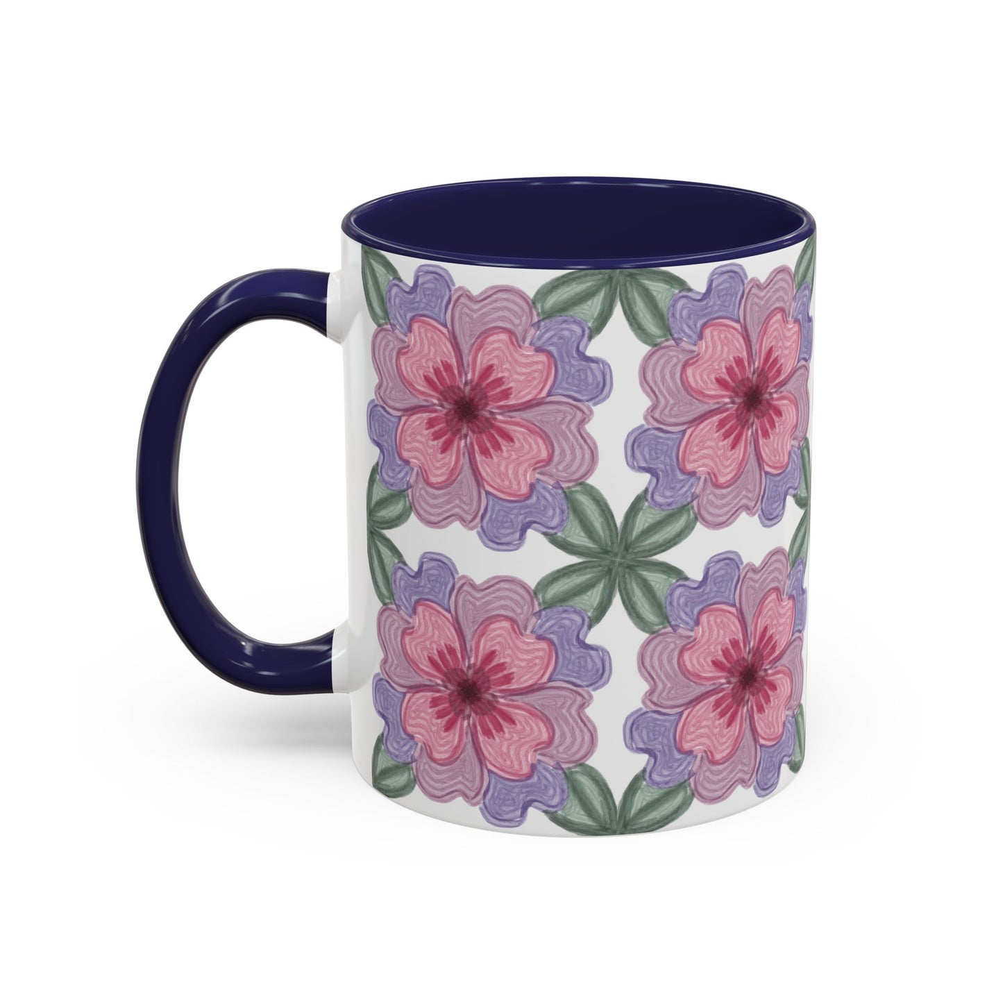 Aesthetic Floral  Ceramic Accent Mug (11oz)