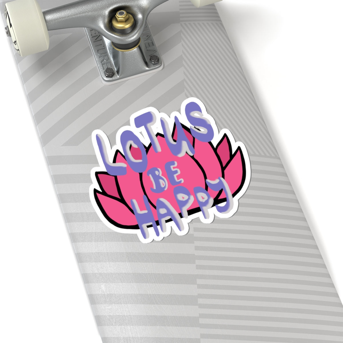Lotus Be Happy Whimsical Kiss-Cut Sticker
