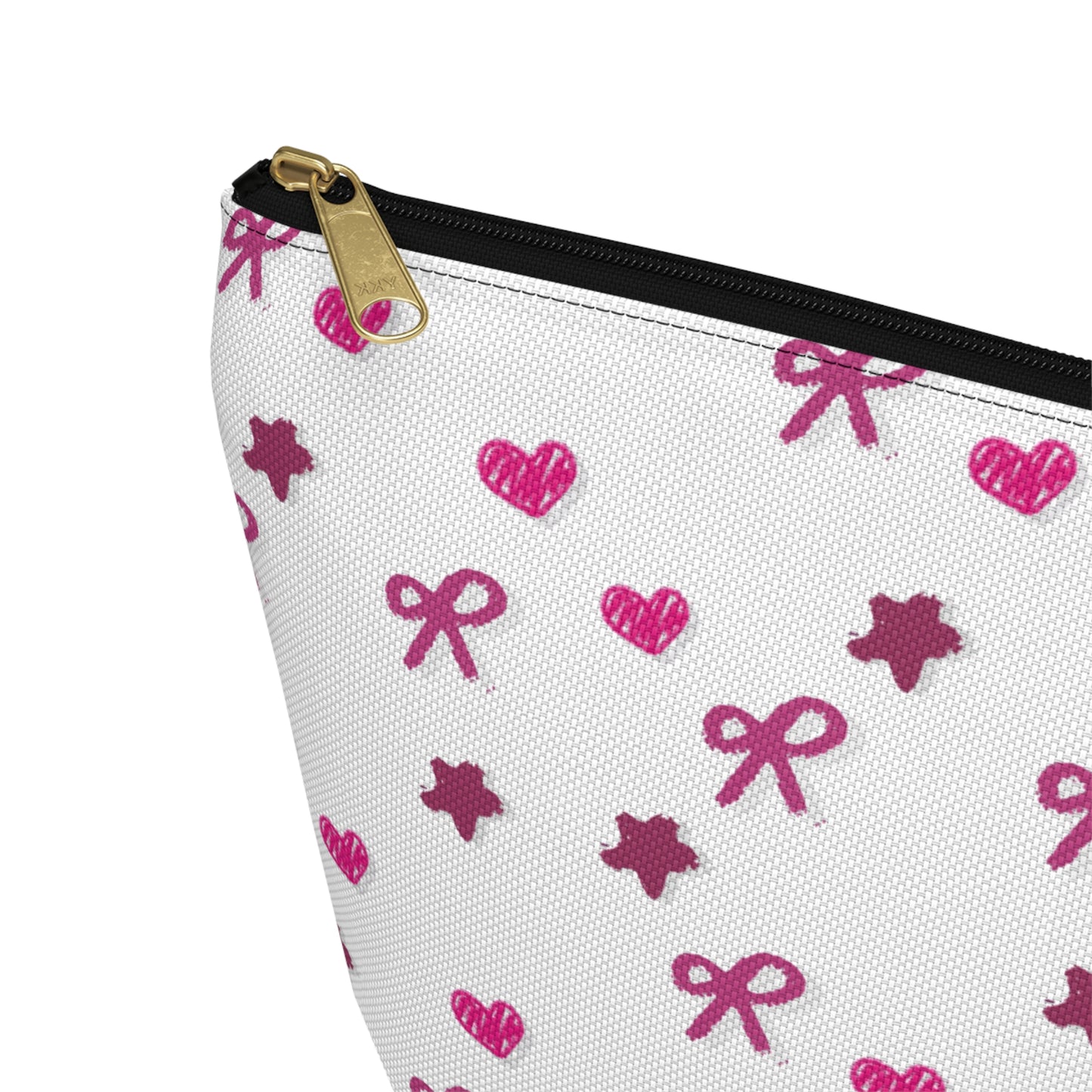 Pink Bows Hearts and Stars Accessory T-Bottom Pouch
