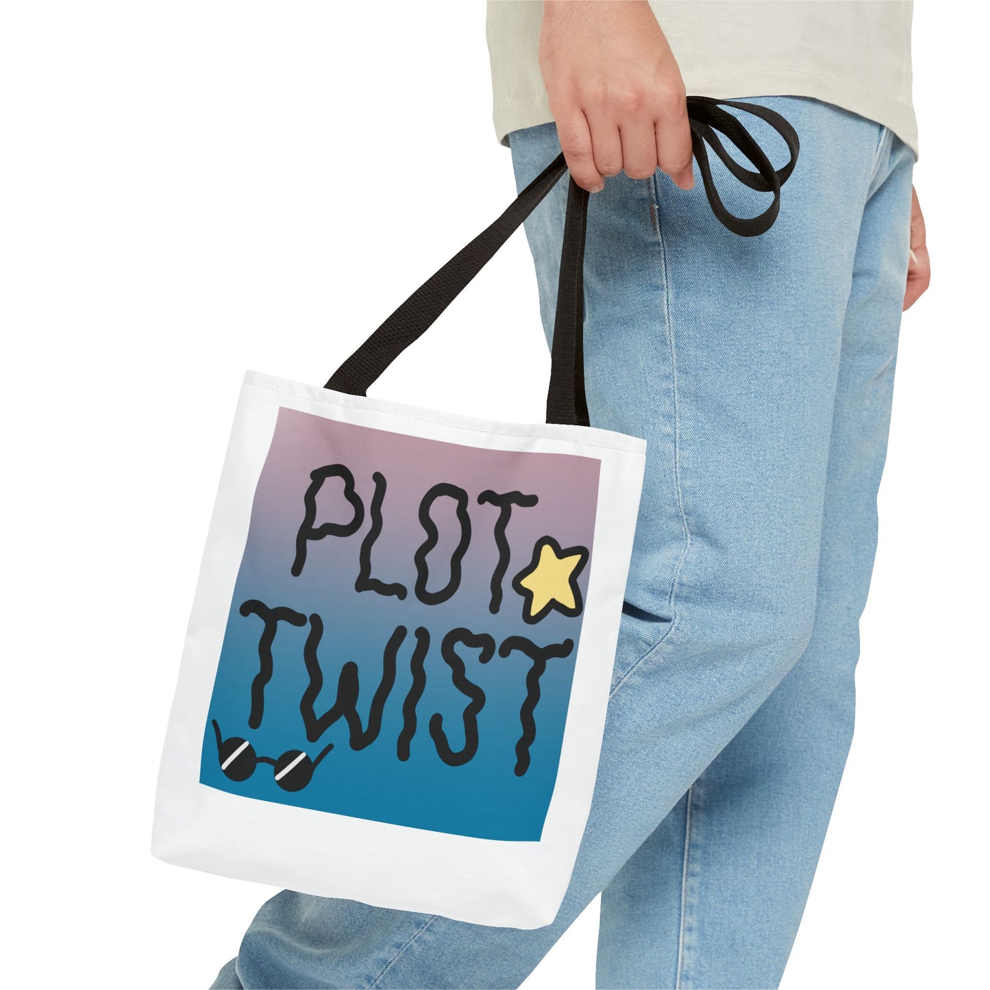 Plot Twist Whimsical Sturdy Canvas Tote Bag