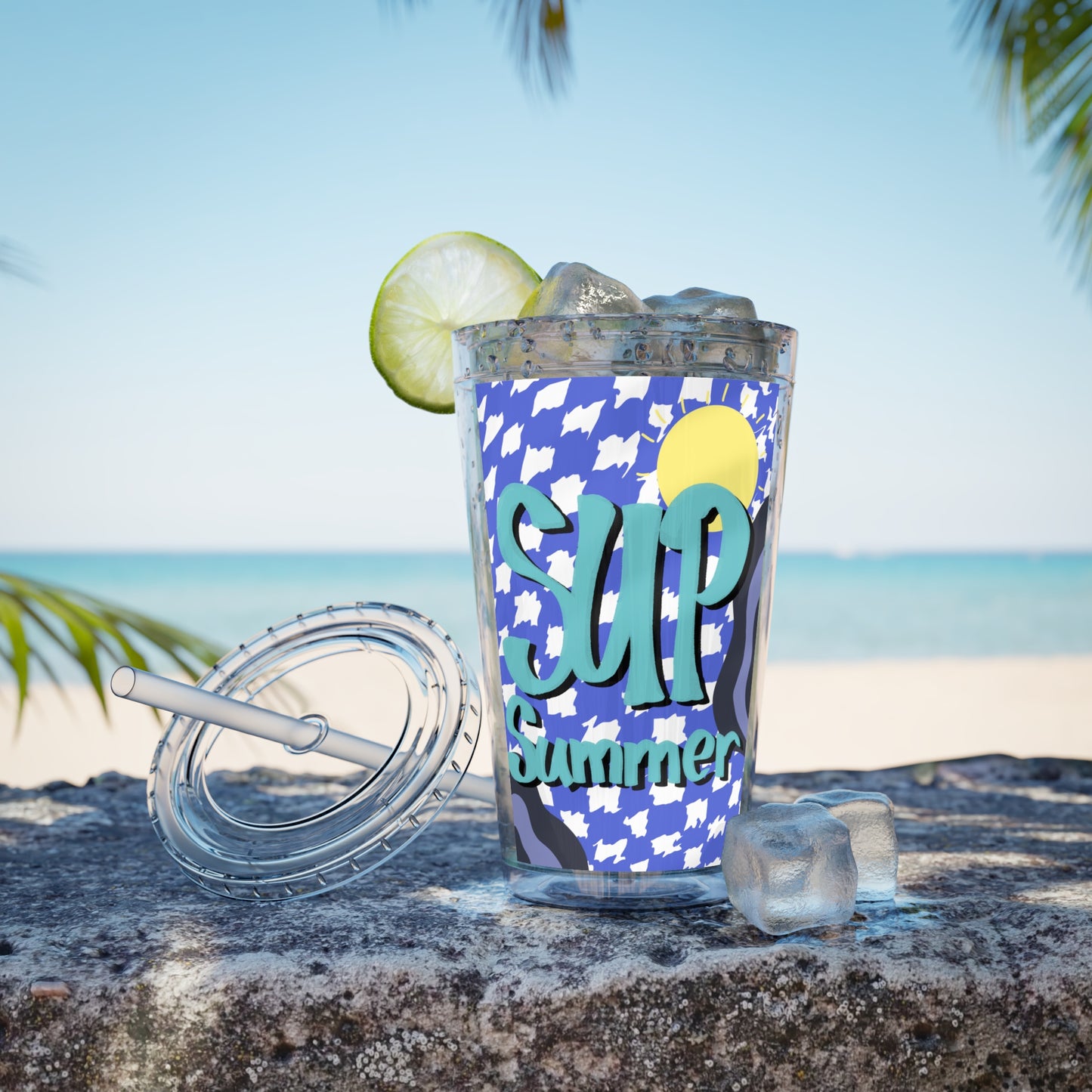 Sup Summer Boho Tumbler, 16 oz (Exclusive Summer Collection)