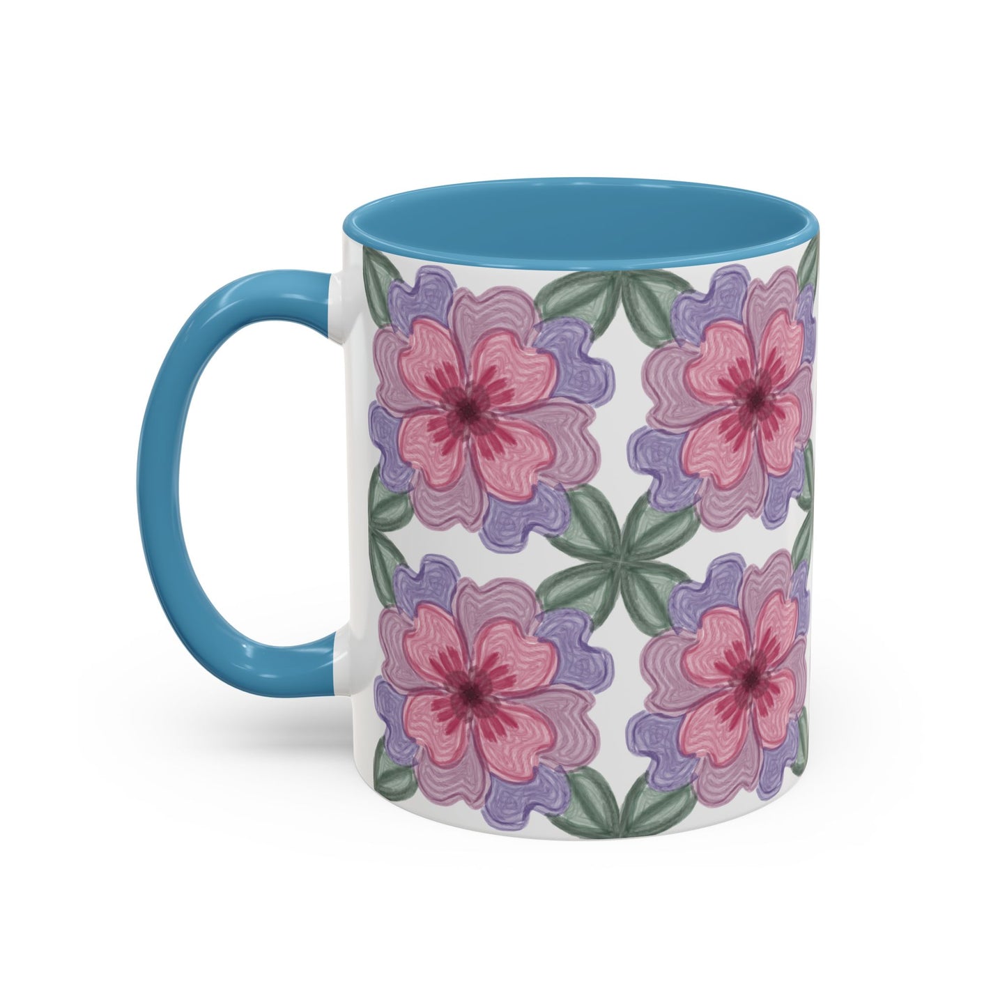 Aesthetic Floral  Ceramic Accent Mug (11oz)