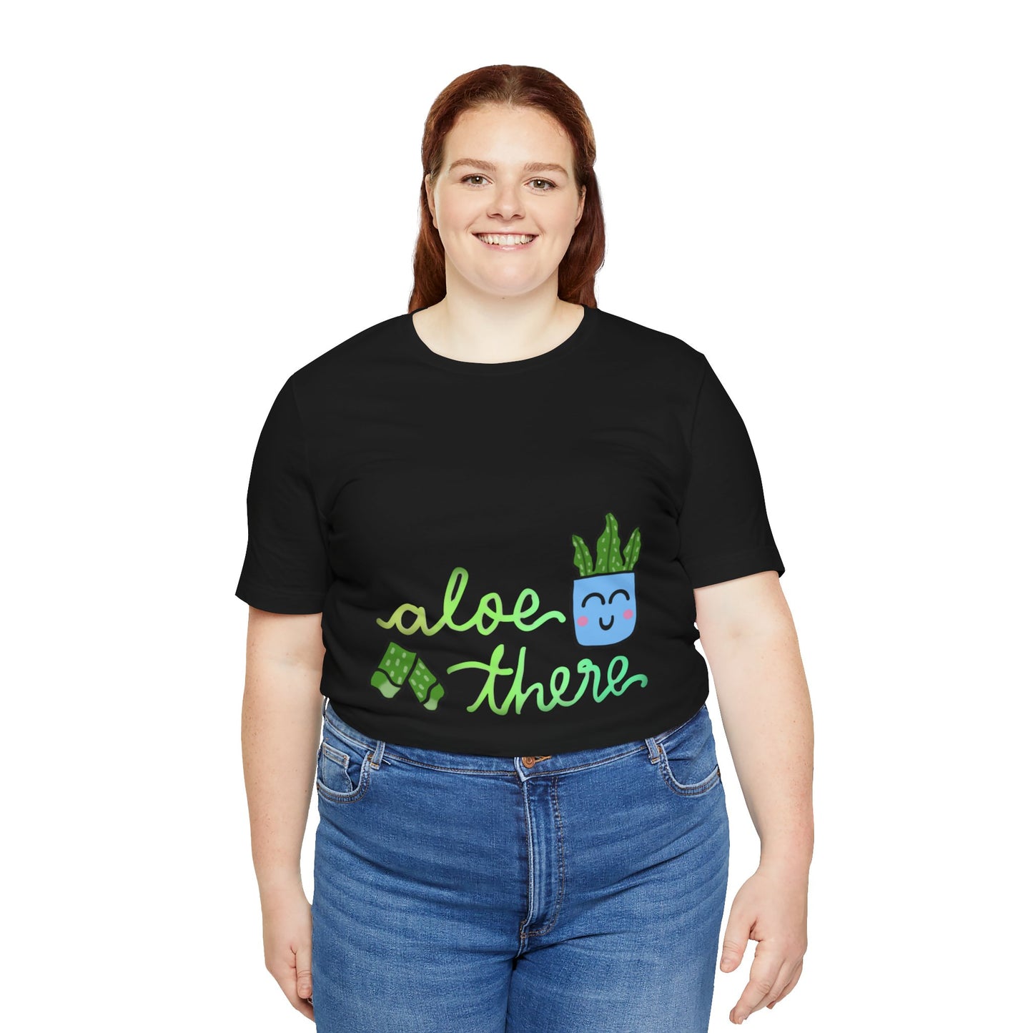 Aloe There Cute Art Print Unisex Jersey Short Sleeve Tee