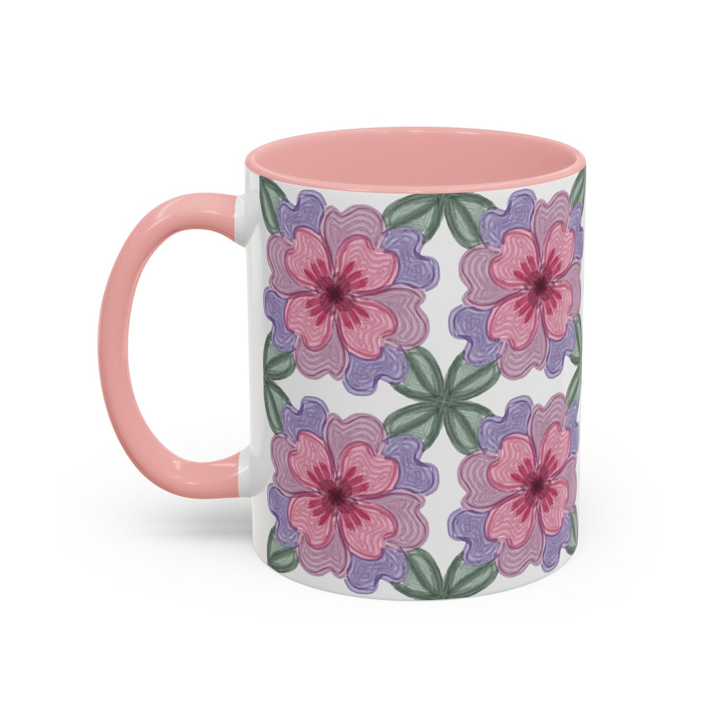 Aesthetic Floral  Ceramic Accent Mug (11oz)