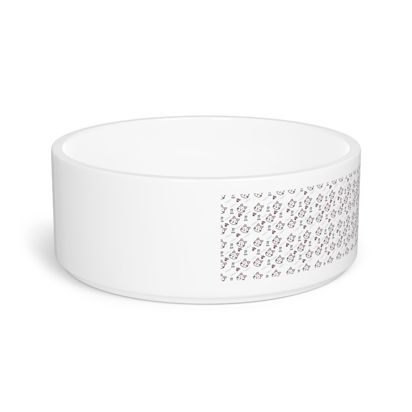 Cute Cat Pattern Ceramic Pet Bowl (Mascot Theme)