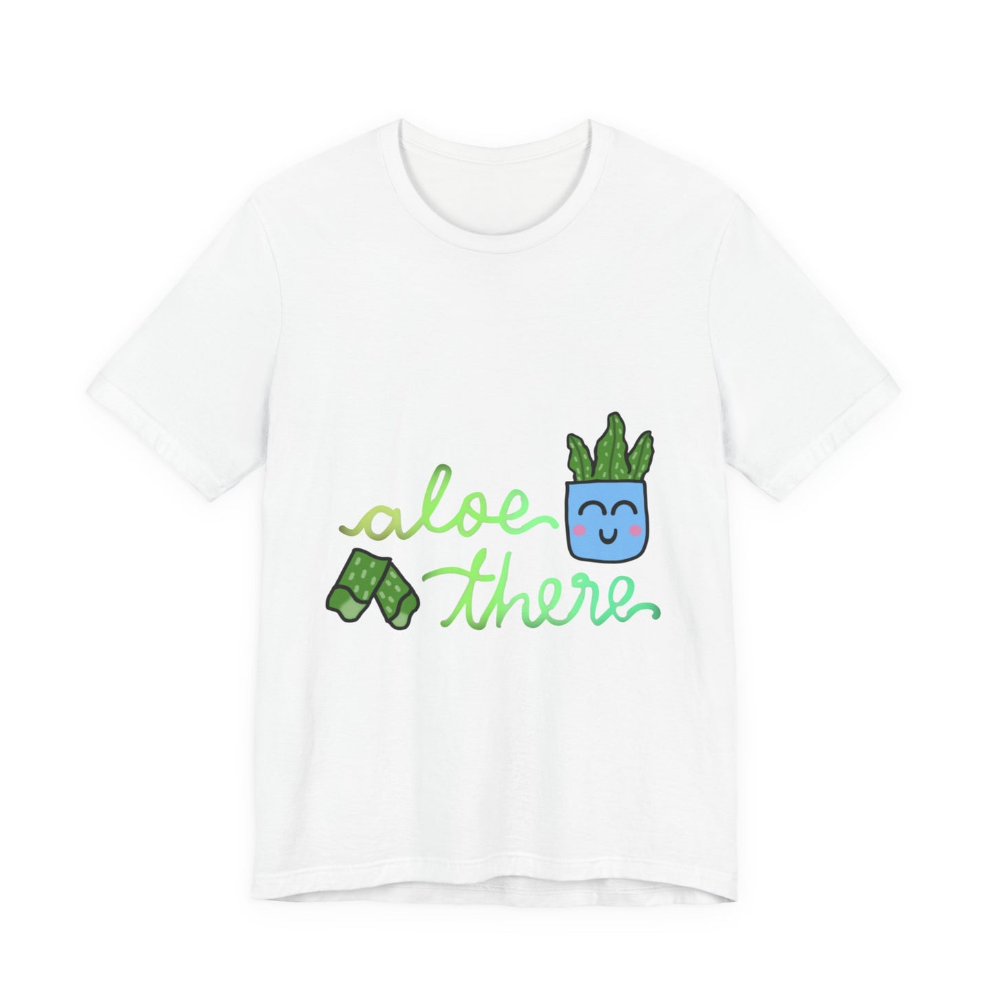Aloe There Cute Art Print Unisex Jersey Short Sleeve Tee