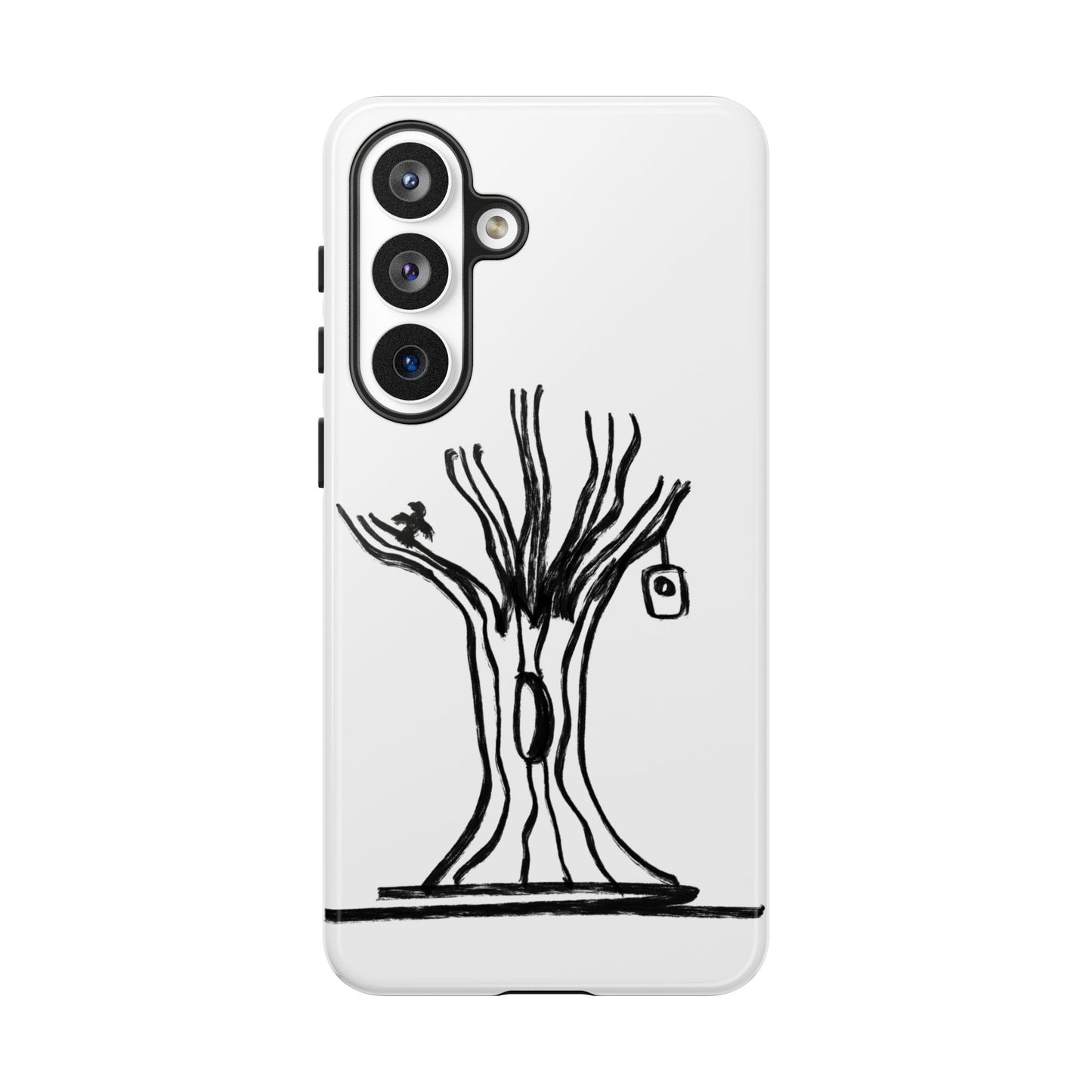 We are a Part of Nature, Monochrome Tree Hardcover Phone Case