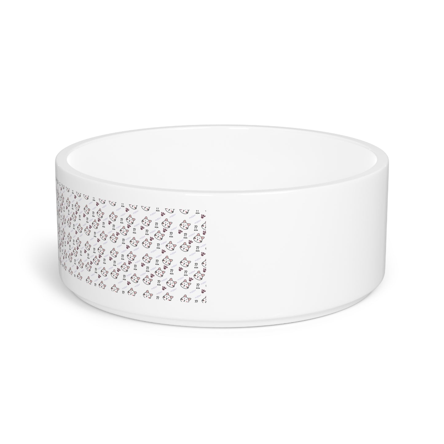Cute Cat Pattern Ceramic Pet Bowl (Mascot Theme)