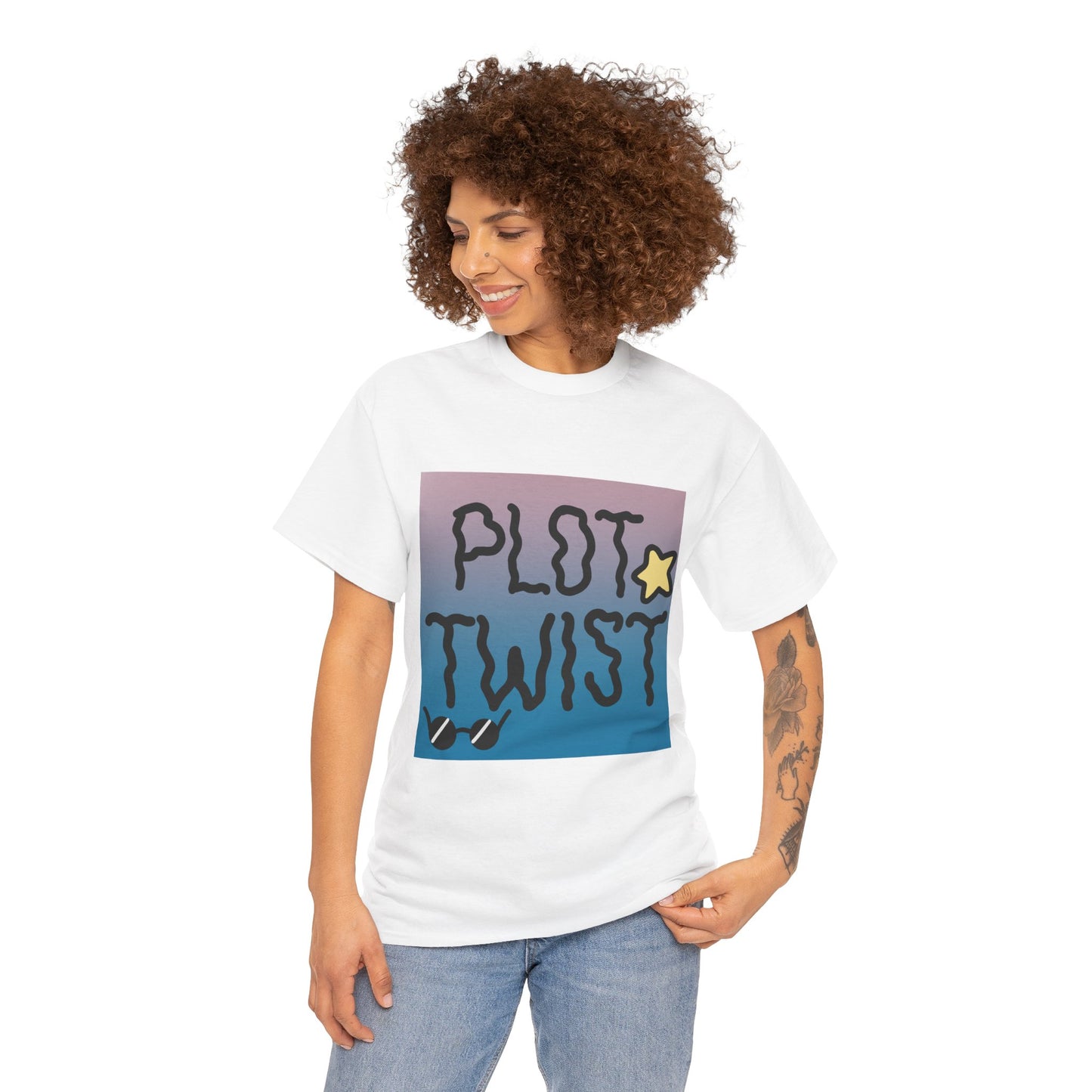 Plot Twist Whimsical Unisex Heavy Cotton Tee
