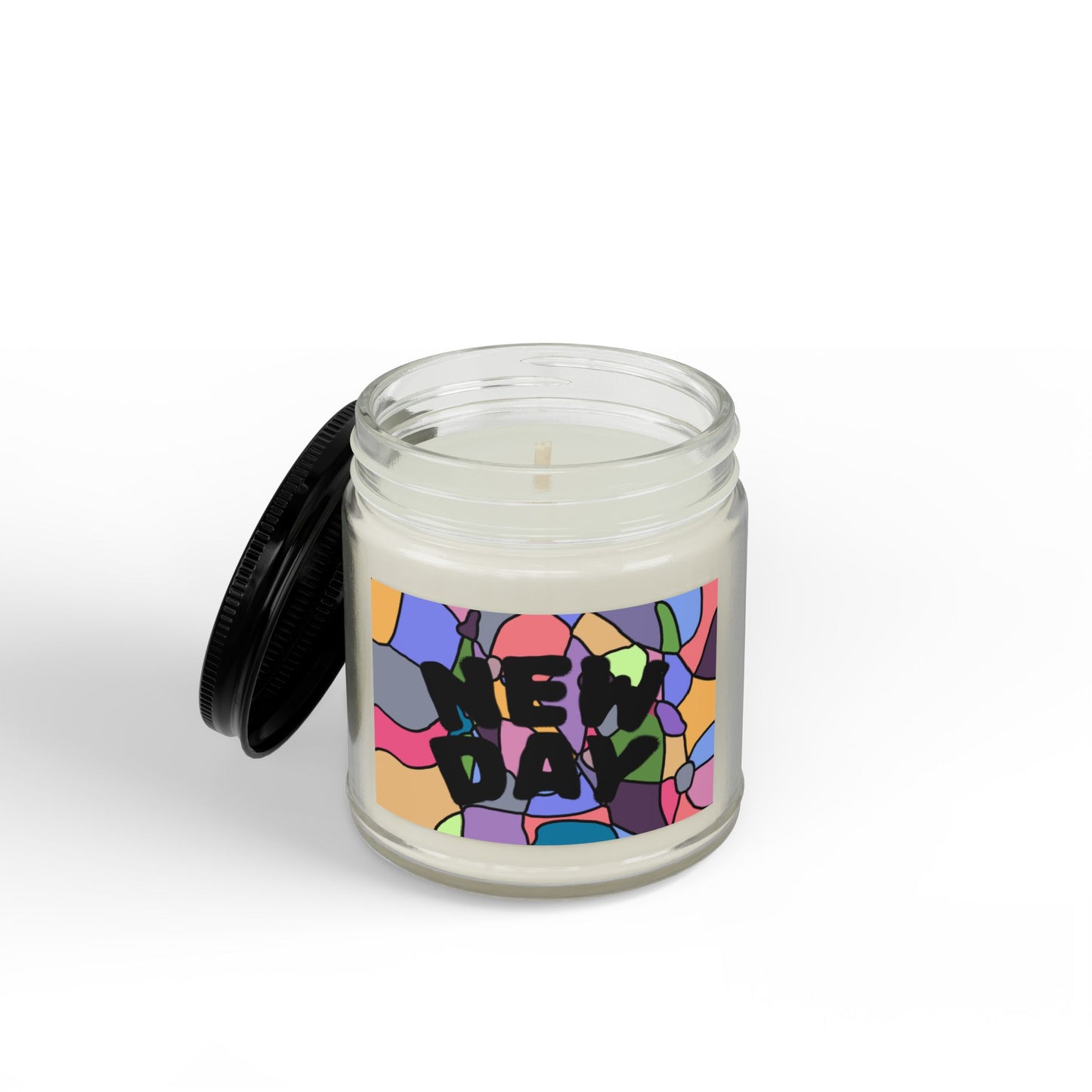 New Day Scented Jar Candle, 4oz & 9oz (Art Therapy Design 1)