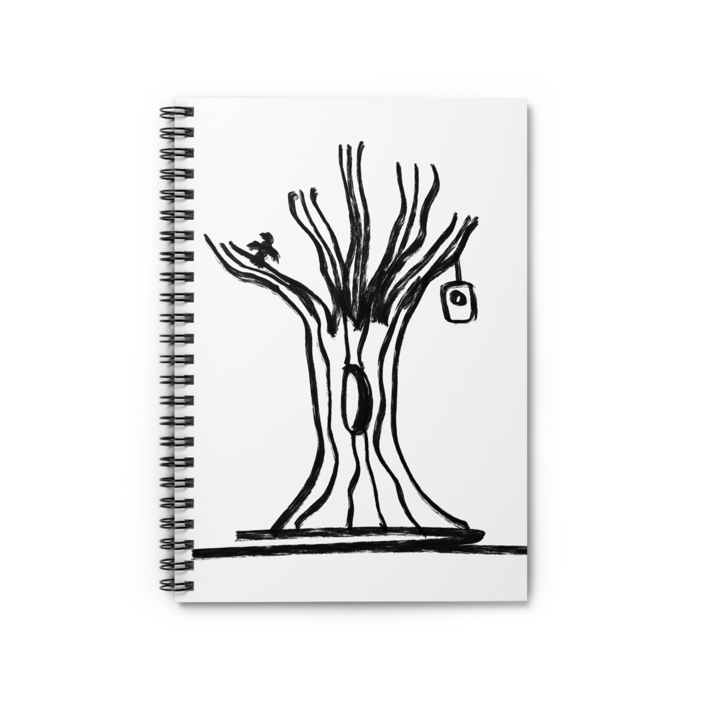 We are a Part of Nature, Monochrome Tree Spiral Notebook (Ruled Line)