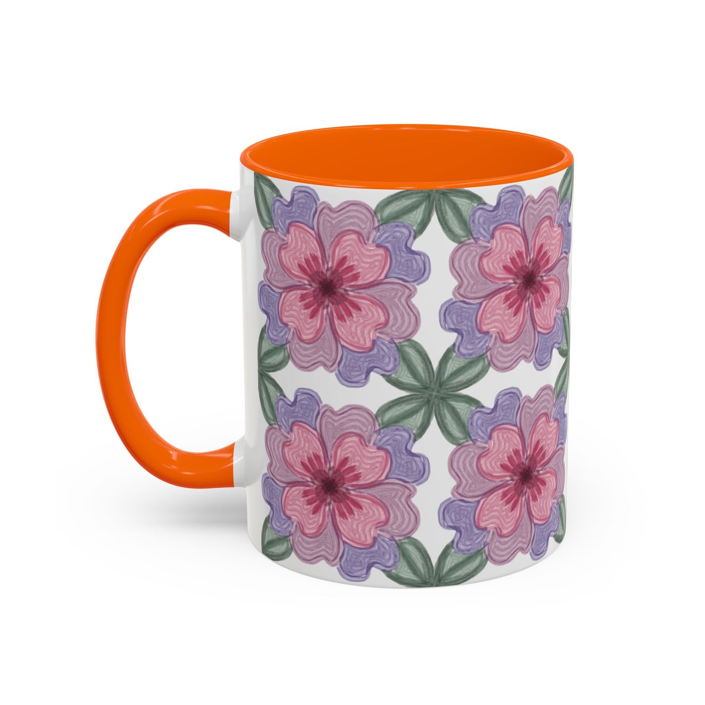 Aesthetic Floral  Ceramic Accent Mug (11oz)