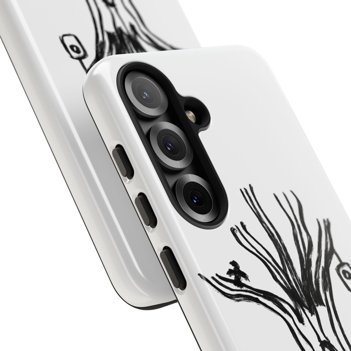 We are a Part of Nature, Monochrome Tree Hardcover Phone Case
