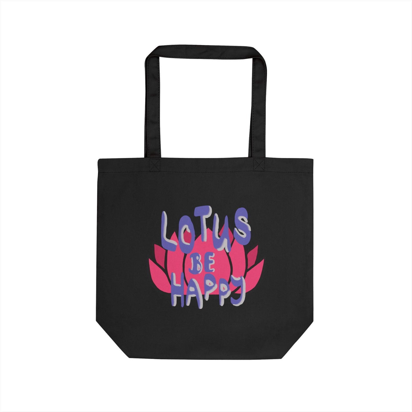 Lotus Be Happy Whimsical Eco Tote Bag