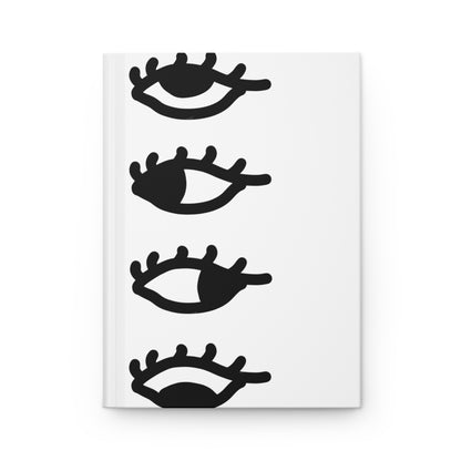 All Eyes on You Minimalist Monochrome Hardcover Journal (Matte)