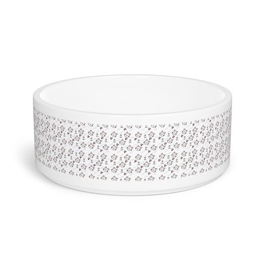 Cute Cat Pattern Ceramic Pet Bowl (Mascot Theme)