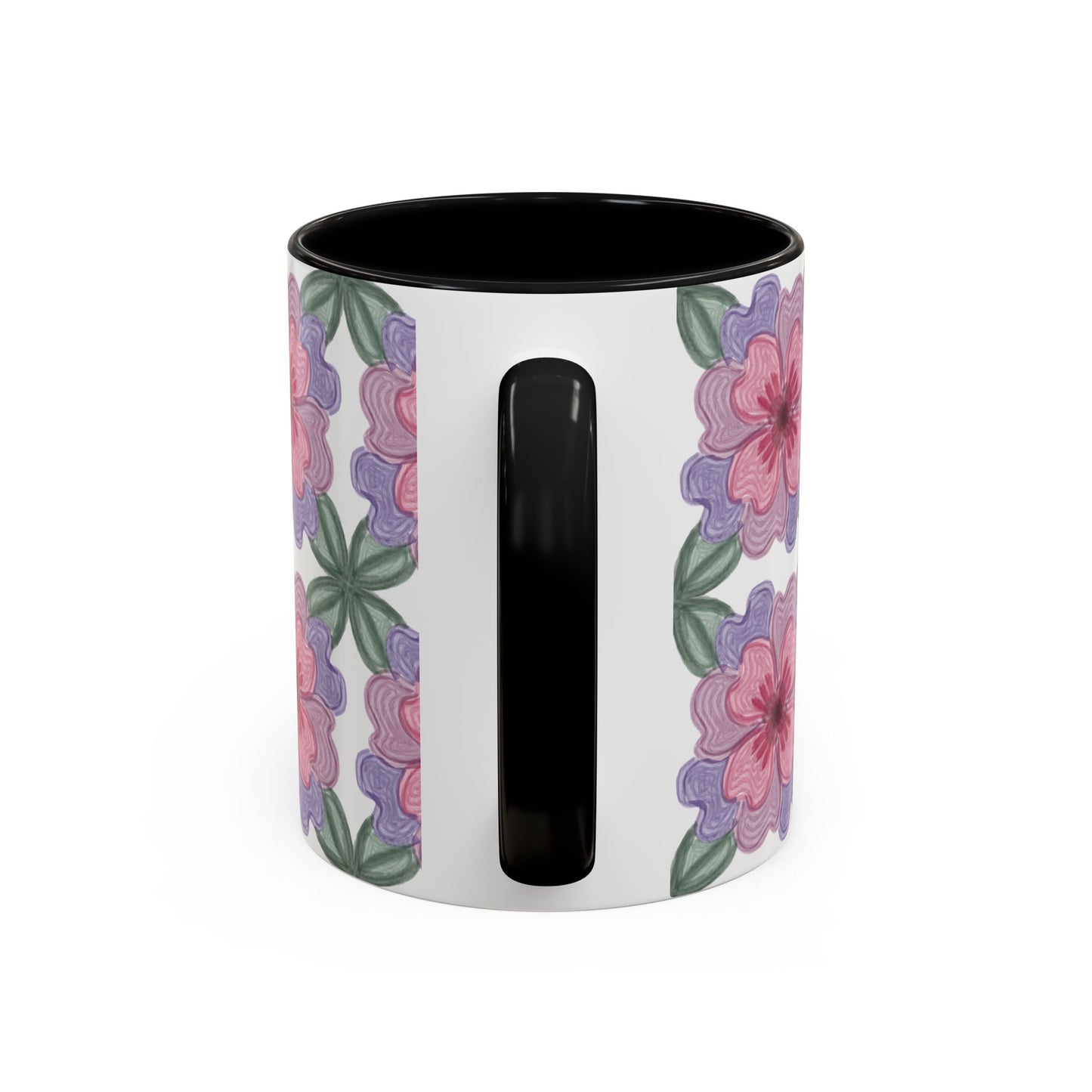 Aesthetic Floral  Ceramic Accent Mug (11oz)