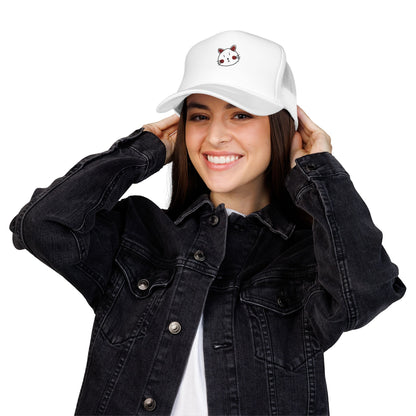 Embroidered Kawaii Cat Trucker Hat