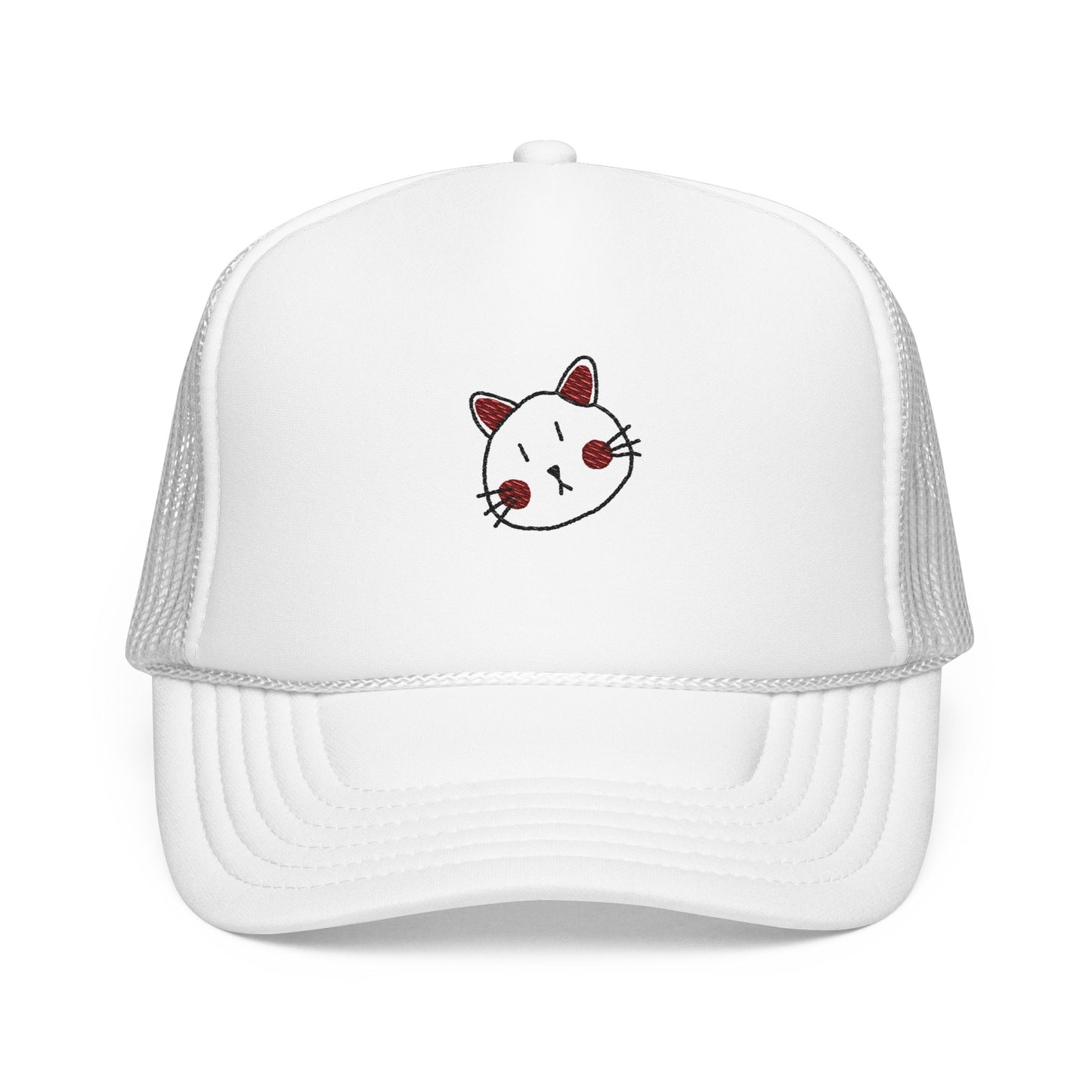 Embroidered Kawaii Cat Trucker Hat