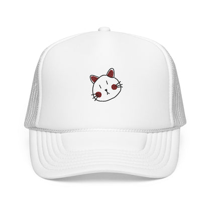 Embroidered Kawaii Cat Trucker Hat