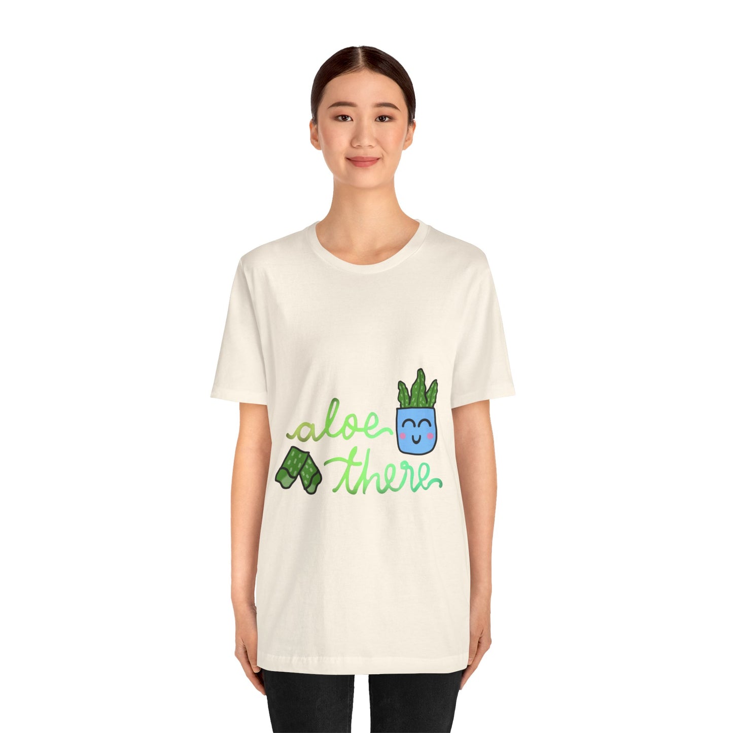 Aloe There Cute Art Print Unisex Jersey Short Sleeve Tee