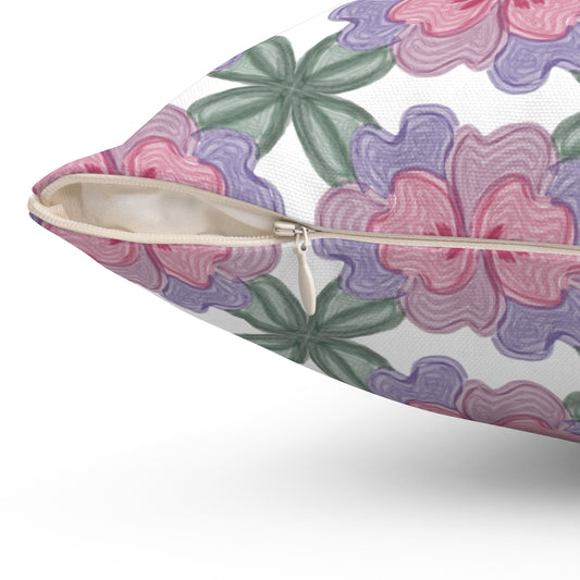 Aesthetic Floral Square Pillow