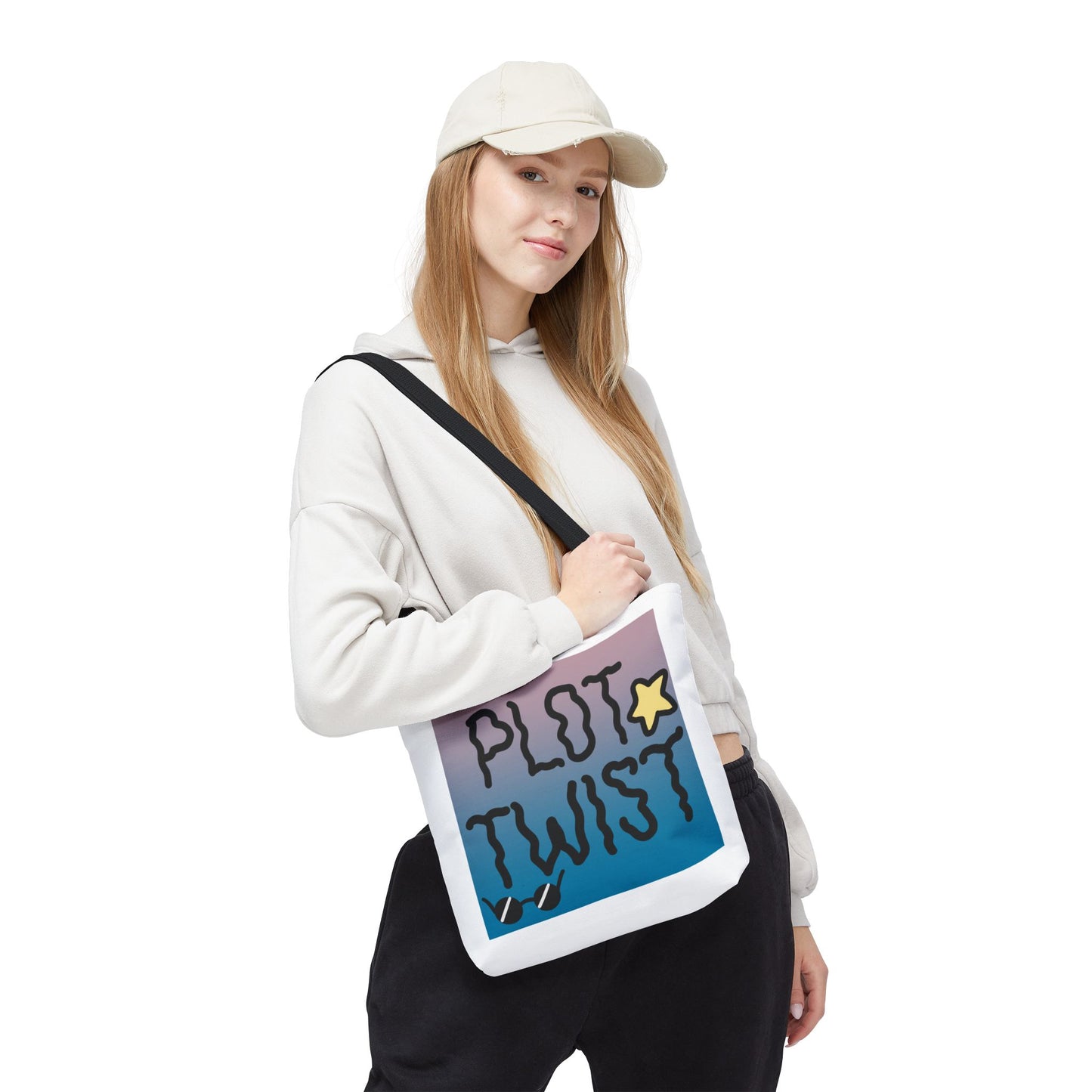 Plot Twist Whimsical Sturdy Canvas Tote Bag