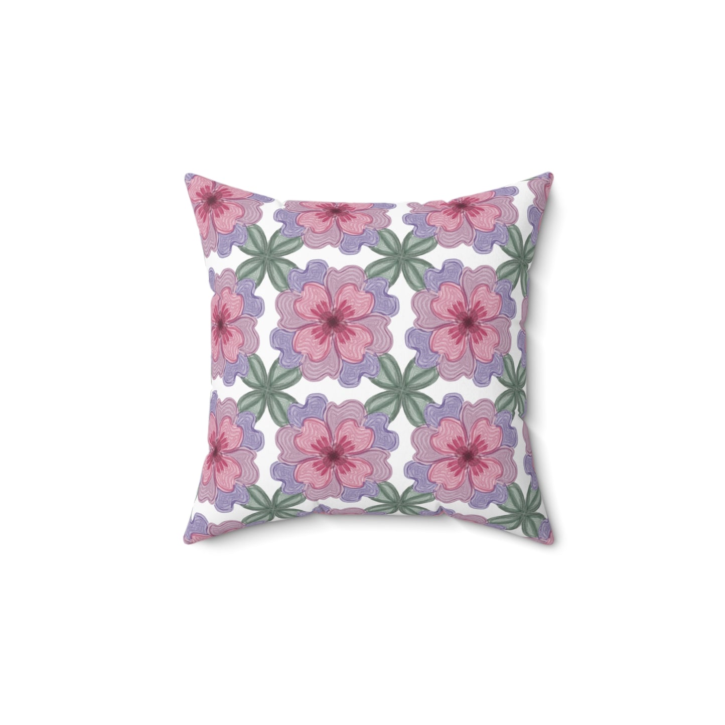 Aesthetic Floral Square Pillow