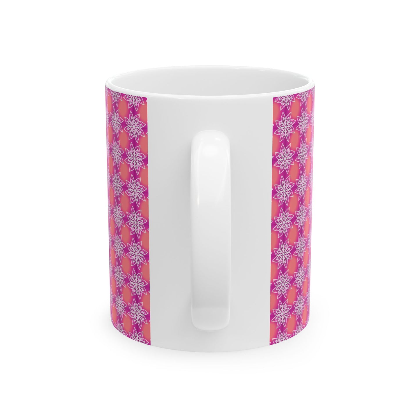 Aesthetic Mandala Pink Pattern Ceramic Mug (11oz)