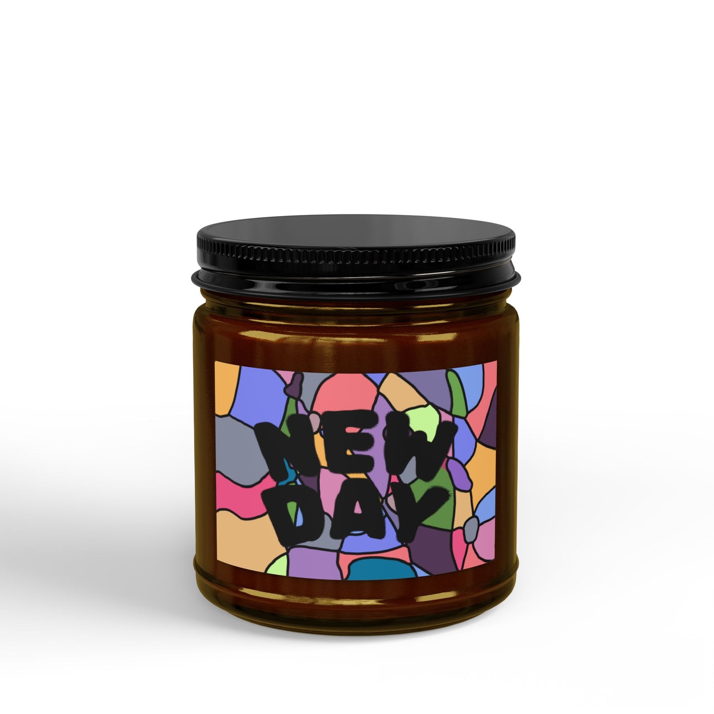 New Day Scented Jar Candle, 4oz & 9oz (Art Therapy Design 1)