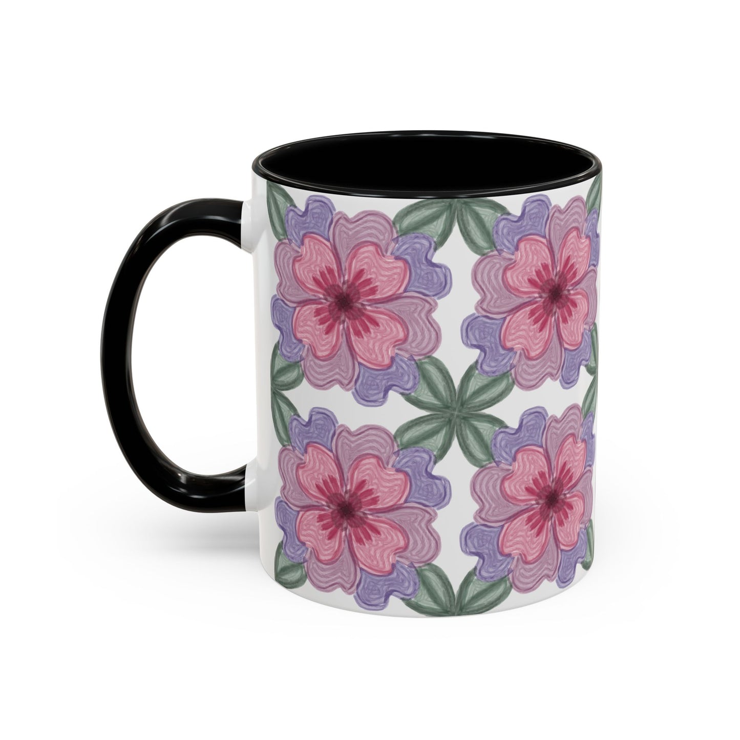 Aesthetic Floral  Ceramic Accent Mug (11oz)