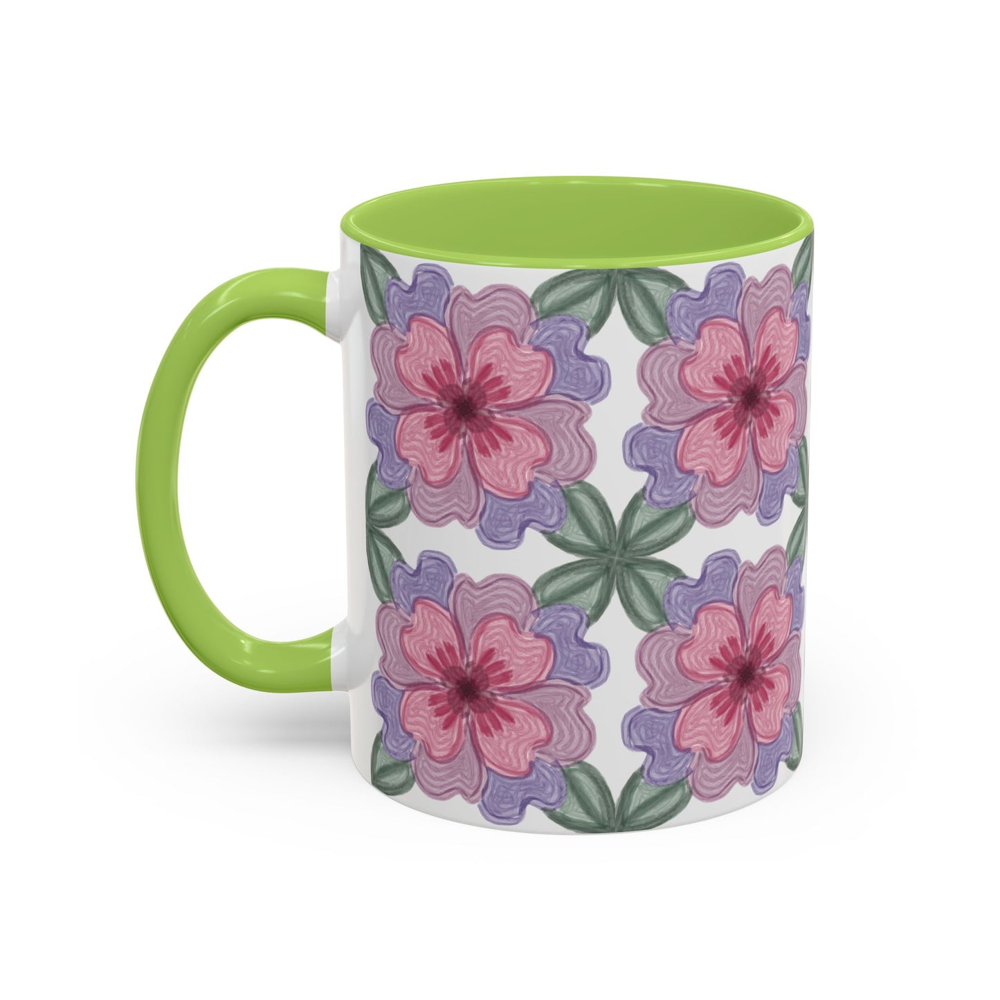 Aesthetic Floral  Ceramic Accent Mug (11oz)