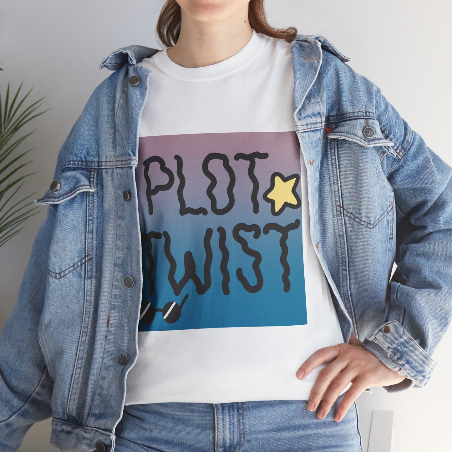 Plot Twist Whimsical Unisex Heavy Cotton Tee