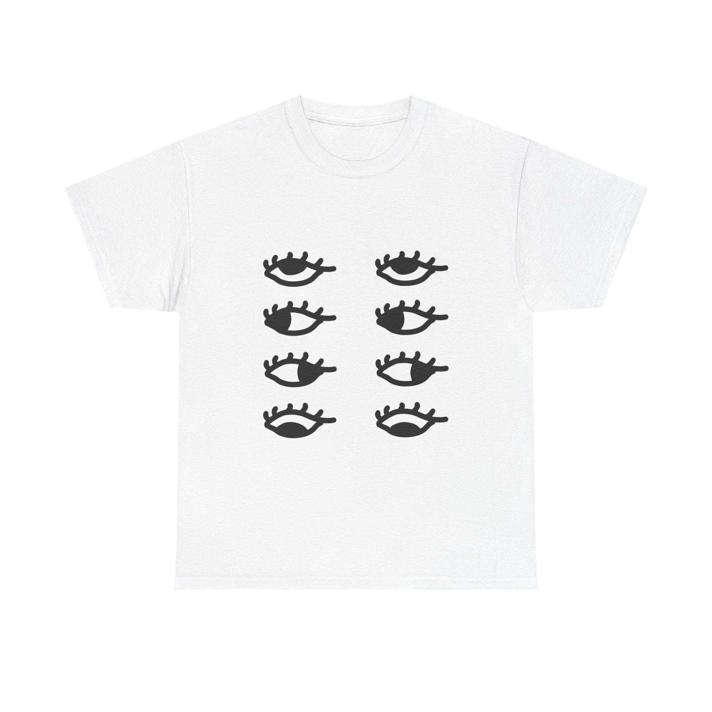 All Eyes on You Minimalist Monochrome Unisex Cotton Tee