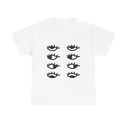 All Eyes on You Minimalist Monochrome Unisex Cotton Tee