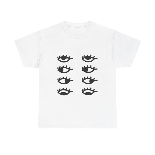 All Eyes on You Minimalist Monochrome Unisex Cotton Tee